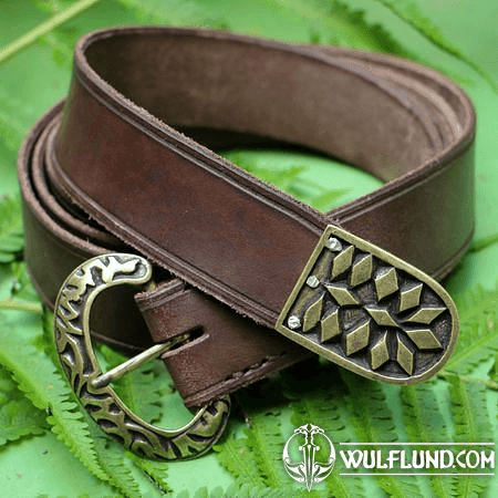 EARLY MEDIEVAL BROWN LEATHER BELT