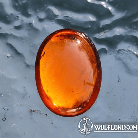 CABOCHON VERRE 25X18 MM AMBER