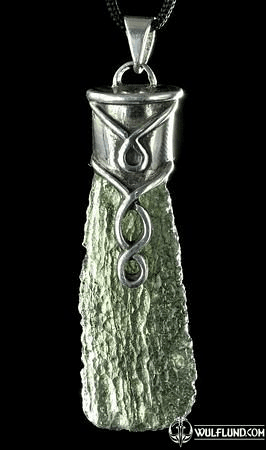 AVONLEA - MOLDAVITE, STERLING SILVER PENDANT