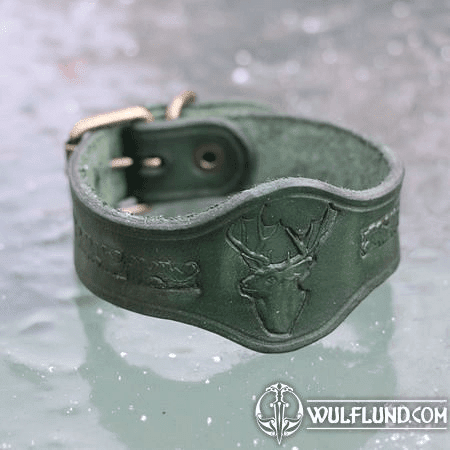 DEER, LEATHER HUNTING BRACELET