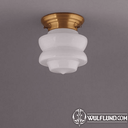 FLOWER BUD CEILING LAMP, BRASS ANGULAR FIXTURE