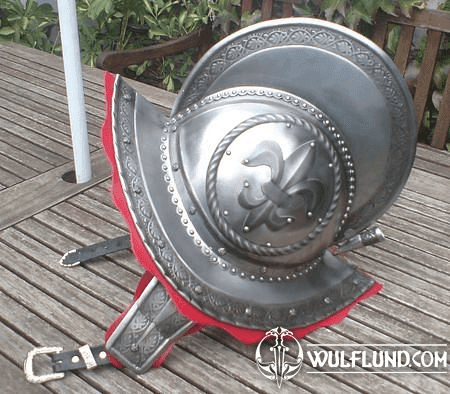 MORION HELMET WITH FLEUR DE LIS, DECORATED