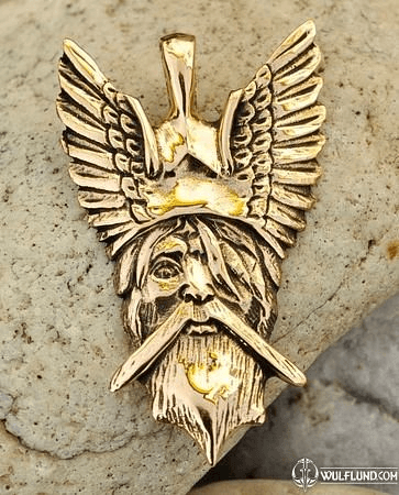 VIKING GOD ODIN, PENDANT, BRONZE