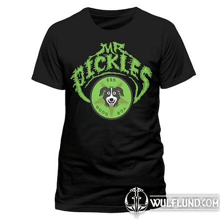 MR PICKLES - LOGO, UNISEX T-SHIRT - BLACK