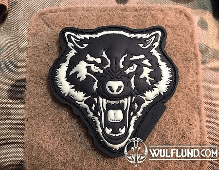 ANGRY WOLF, 3D RUBBER PATCH