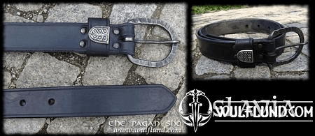 SLAVIA, EXCLUSIVE LEATHER BELT WITH SILVER MORAVIAN STUD