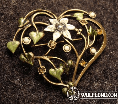 SPRING HEART, COSTUME BROOCH