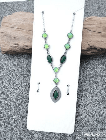 RHEA, GREEN NECKLACE