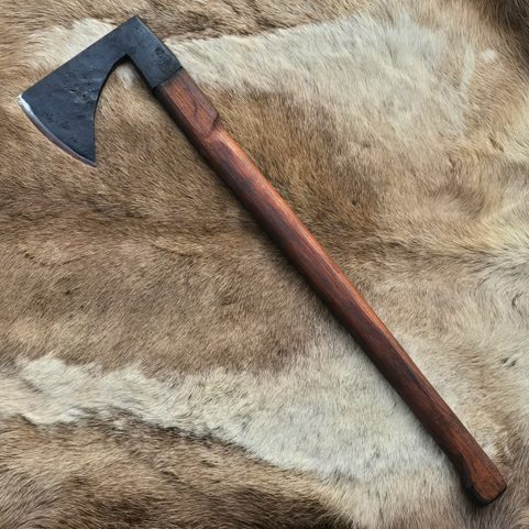 HACHE HUSSITE MÉDIÉVALE, TRANCHANTE, REPRODUCTION DE MUSÉE FORGÉE