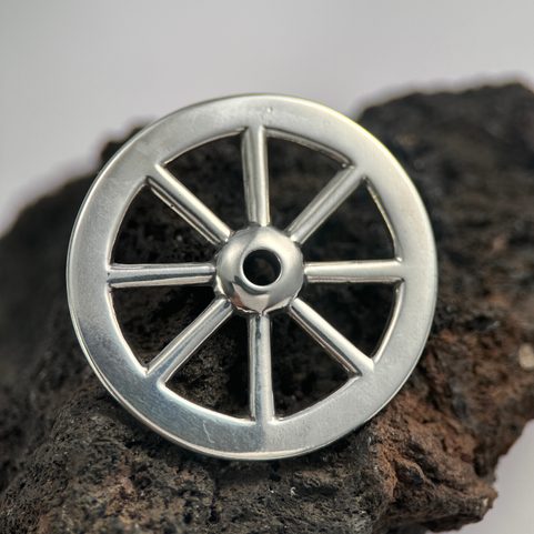 TARANIS WHEEL, OPPIDUM STRADONICE, BOHEMIA, SILVER REPLICA AG 925, 10 G