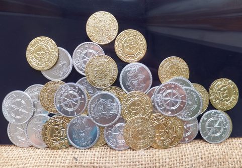 PIRATE TREASURE 40 PIECES AND A POUCH