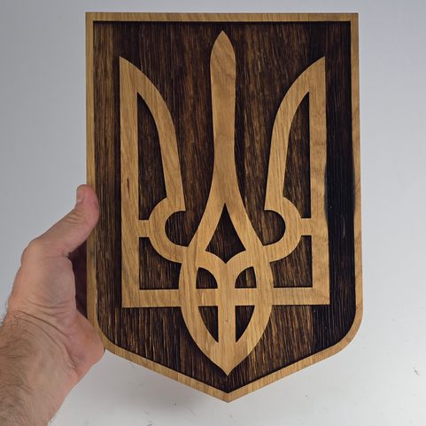 TRYZUB, MEDIEVAL COAT OF ARMS IN SHIELD LARGE