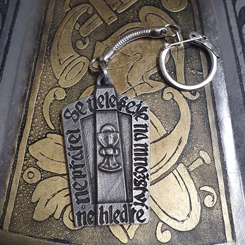 HUSSITE SHIELD, KEY RING, ZINC