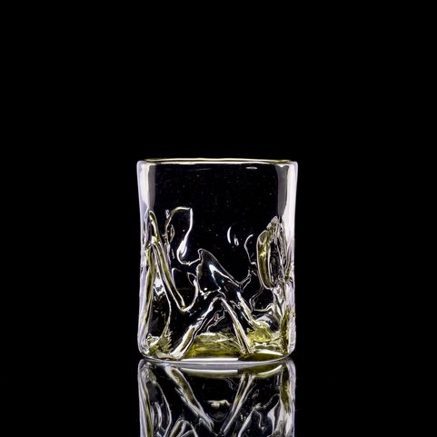 WHISKEY GLASS, GREEN FOREST GLASS, 1 PC
