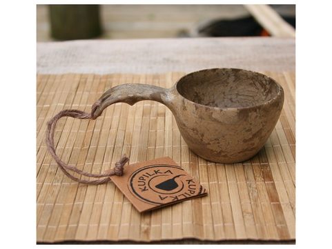 KUPILKA KUKSA 210 ML + SPOON - ORIGINAL (BROWN)