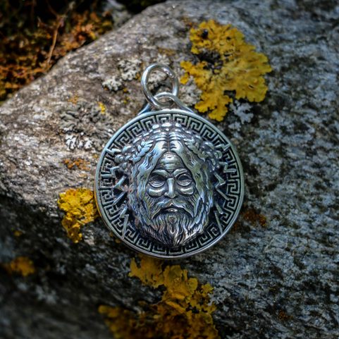 ZEUS, DIEU GREC, PENDENTIF EN ARGENT 925