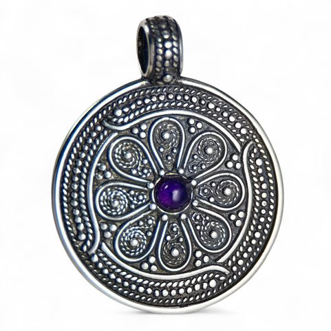 VESNA, SLAWISCHER SILBERSCHMUCK, AG 925, ALTSTÄDTER AMETHYST, 10G