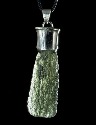 AVONLEA - MOLDAVITE, STERLING SILVER PENDANT