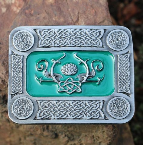 SCOTTISH THISTLE, BELT BUCKLE