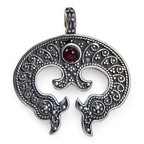 LUNULA, WOMEN'S EARLY MEDIEVAL PENDANT, AG 925
