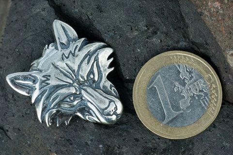 VUK, ARGENT SLAVE LOUP PENDENTIF