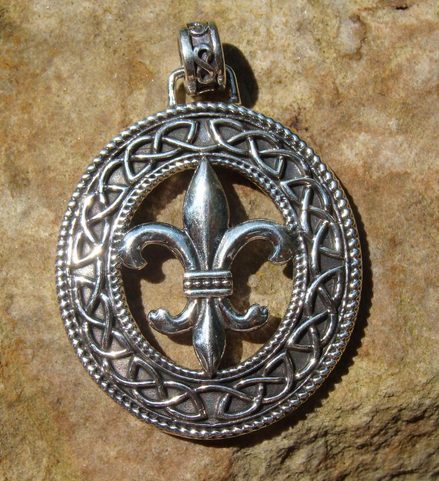 FLEUR DE LIS, CELTIC KNOTS, AG 925, 12 G
