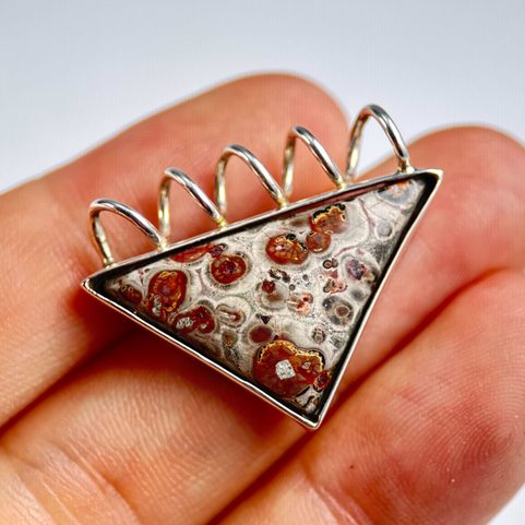 LEOPARD, JASPER, SILVER PENDANT, AG 925/1000