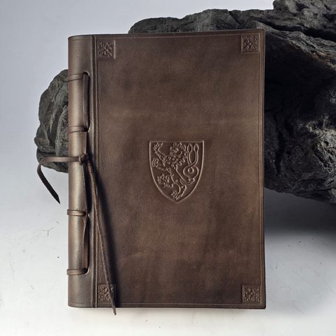 BOHEMIA, MEDIEVAL LEATHER NOTEBOOK, UNLINED, BROWN