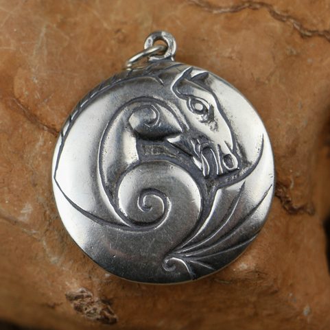 CERLIC HORSE SILVER PENDANT