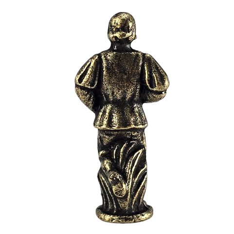PEASANT, FIGURINE, ZINC, ANT. BRASS