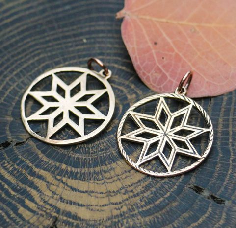 ALATYR - STAR OF ROD, BRONZE PENDANT