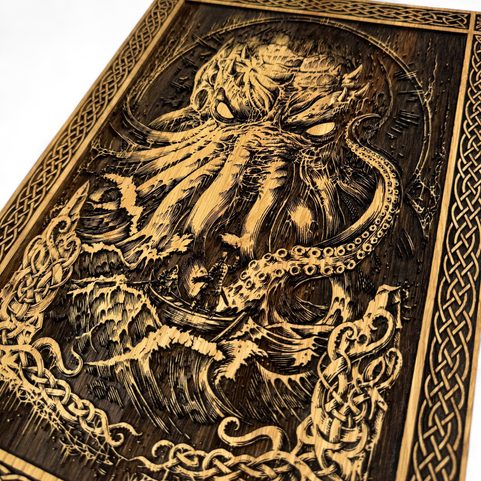 CTHULHU WALL DECORATION, WOOD 32X46CM
