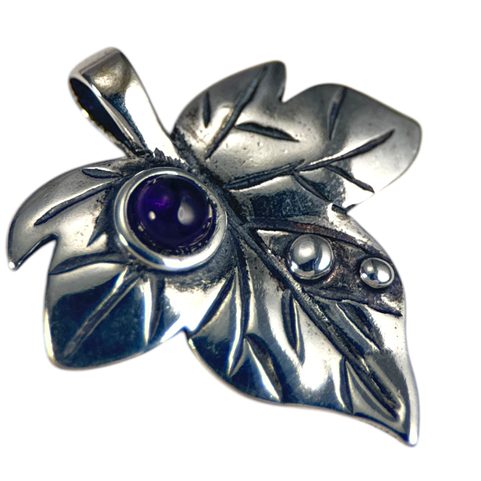 BLATT - IVY, ANHÄNGER SILBER 925 AMETHYST