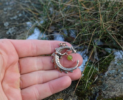 UROBOROS, PENDANT DRAGON, BRONZE