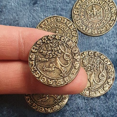 PRAG GROSCHEN, MÜNZE, REPLIK, ZINK ANTIQUE BRASS