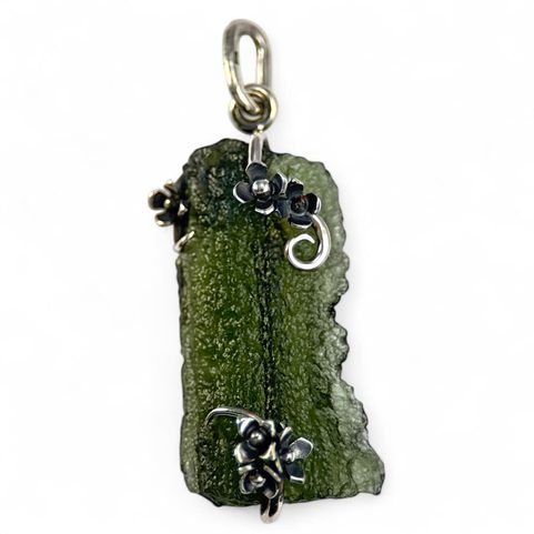 KVETA, PENDANT - MOLDAVITE, SILVER 925/1000