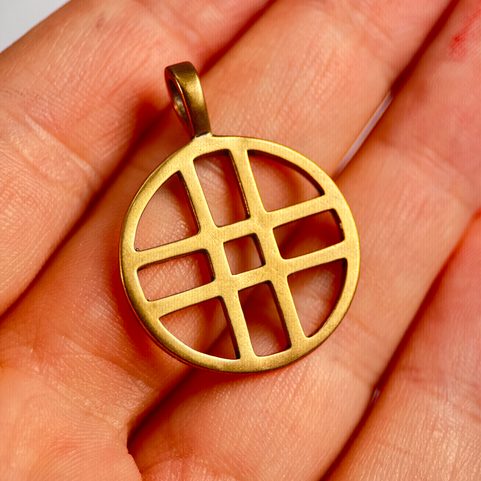 DOUBLE CROSS, BRONZE PENDANT