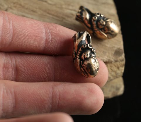 HUMAN HEART, BRONZE PENDANT