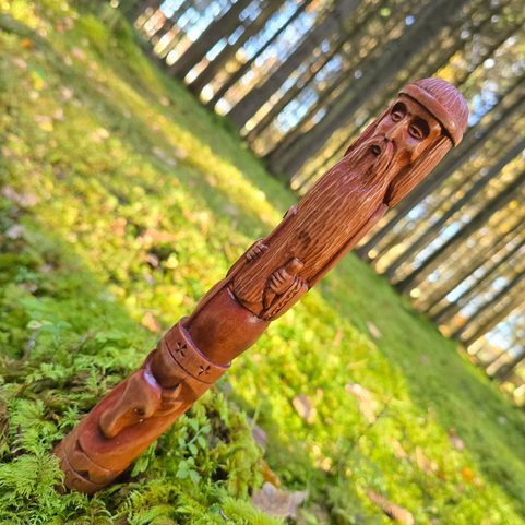 VELES, SLAVIC GOD OF THE FOREST, CARVED STATUE