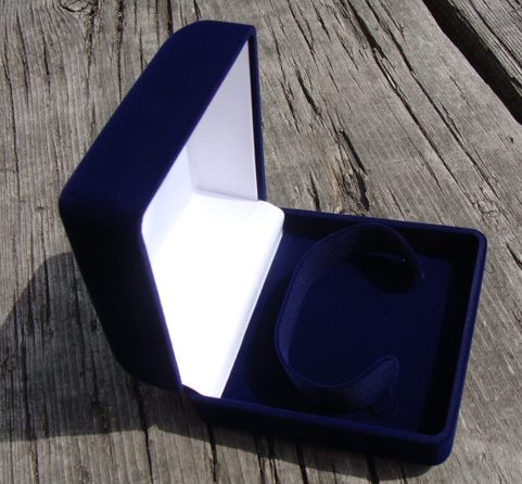 LARGE BLUE VELVET BOX
