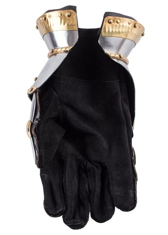 MEDIEVAL HOURGLASS GAUNTLETS CHURBURG, 1.2 MM STEEL AND BRASS