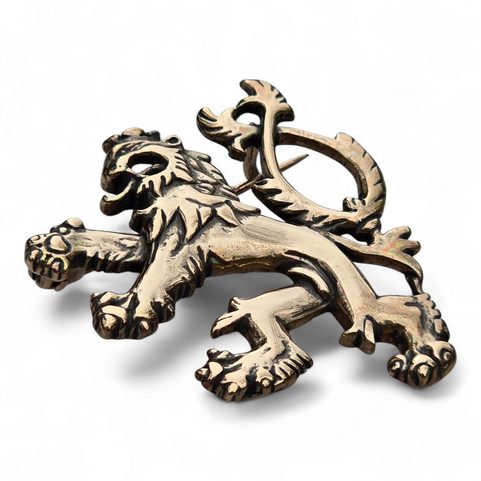 BROOCH, BOHEMIAN LION, BRONZE