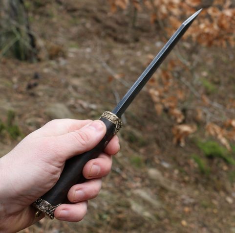 HJÖRTUR, VIKING SEAX KNIFE, DAMASK