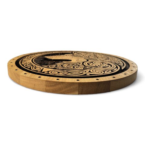 CELTIC WOLF, WOODEN WALL PICTURE 32CM