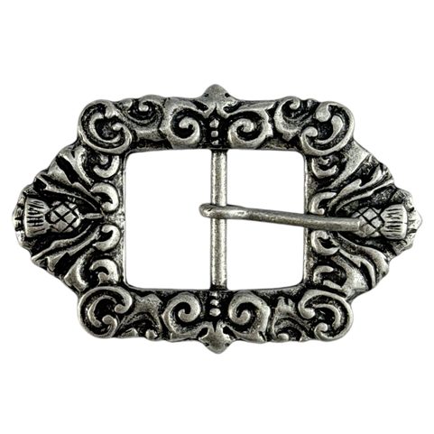 ALBA SCOTTISH BELT BUCKLE WITH THISTLE ZINC