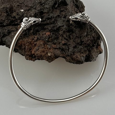 DREKI, NORDISCHER DRACHE, SILBERARMBAND 925/1000, 10G