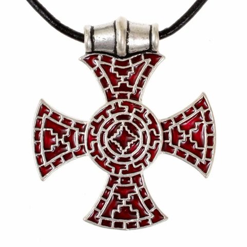 CROIX ANGLO-SAXONNE, IXWORTH, ANGLETERRE - PENDENTIF PLAQUÉ ARGENT