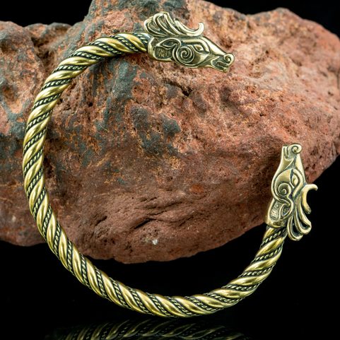 FIANNA, CELTIC DEER, BRACELET, BRASS