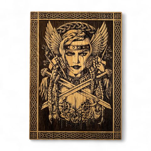 FREYA, WALL DECORATION, WOOD 32X46CM