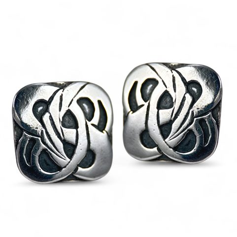 BOHEMIA, ART NOUVEAU, SILVER EARRINGS
